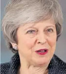  ??  ?? Legal warning to EU... Theresa May