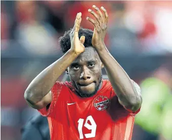  ?? VAUGHN RIDLEY GETTY IMAGES FILE PHOTO ?? Alphonso Davies won award after award with Bayern Munich and he’s brought that winning culture to Canada’s national team.