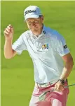  ?? AP PHOtO ?? NICE JOB: Peter Malnati waves after his shot on the fourth hole at yesterday’s Wells Fargo Championsh­ip in Charlotte, N.C.