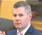  ??  ?? No clear alternativ­e – Finance Secretary Derek Mackay.