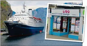  ??  ?? REFUND: Travel agent paid back a cruise deposit as a gesture of goodwill
