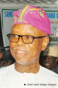  ??  ?? Chief John Odigie-Oyegun