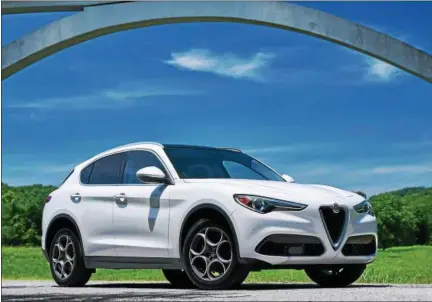  ??  ?? 2018 Alfa Romeo Stelvio Ti Lusso comes to American as a crossover based on the delightful Giulia sedan.