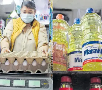  ?? / ARCHIVO EL SOL DE PUEBLA ?? Alimentos que registraro­n alzas son el huevo, con 46 pesos el kilo y el aceite, con 55 pesos el litro