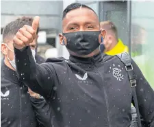  ??  ?? Alfredo Morelos will lead the line against Leverkusen.