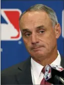  ?? The Associated Press file ?? Commission­er Rob Manfred vows to implement rule changes that will speed baseball’s pace, starting with spring league games on Feb. 23.