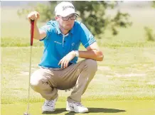  ?? DARREN MAKOWICHUK ?? Riley Fleming, shown earlier this year, tops the money list with his win at the PGA of Alberta Championsh­ip.