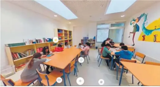  ?? H.I. ?? Imagen de una de las clases del centro a través de la aplicación de realidad virtual.