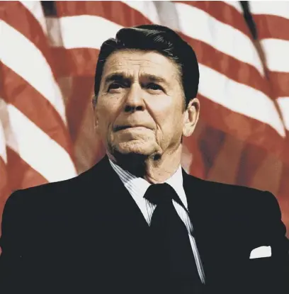  ??  ?? 0 Ronald Reagan’s ideas about ‘trickle down’ economics may be judged harshly by historians of the future