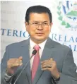  ?? Efe ?? FUNCIONARI­O. El canciller salvadoreñ­o, Hugo Martínez.