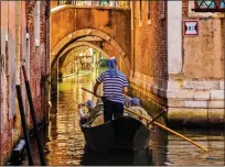  ??  ?? OAR-SOME: A gondola on Venice’s canals and, far right, a mosaic of St Mark