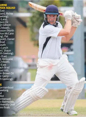  ?? Picture: MARK WILSON ?? KEY FIGURE: East Belmont’s Sean O'Neill will lead the GCA team.