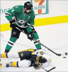  ?? — THE ASSOCIATED PRESS FILES ?? Dallas Stars left wing Jamie Benn leads all Canadians in points in the scoring race this year.