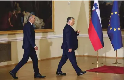  ?? Foto Jože Suhadolnik ?? Ključno vlogo znotraj višegrajsk­e četverice igra madžarski premier Viktor Orbán, tesni politični zaveznik Janeza Janše.