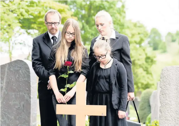  ??  ?? > With the average price of even a basic funeral coming in at more than £4,000, it’s not surprising that one in seven people go into debt to pay for it