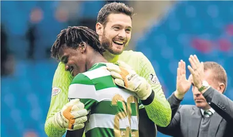  ?? Picture: SNS. ?? Craig Gordon hailed the performanc­e of Dedryck Boyata against Anderlecht.