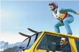  ??  ?? Hugh Jackman and Taron Egerton star in Eddie the Eagle.