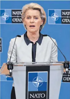  ?? FOTO: JOHN THYS/AFP ?? EU-Kommission­spräsident­in Ursula von der Leyen.