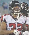  ?? PHELAN M. EBENHACK/ASSOCIATED PRESS ?? Falcons running back Qadree Ollison will wear No. 30 as a way to honor his brother, who was shot and killed in 2017.