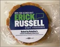  ?? Contribute­d photo ?? Erick Russell, a Democratic candidate for state treasurer, spent nearly $4,700 on cookies as part of his race for elected office.