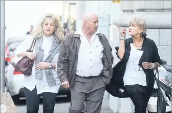  ?? PICTURE: COURTNEY AFRICA ?? Family members of triple murder accused Henri van Breda, from left, Ida, Bailey and Antoinette van Breda outside the Western Cape High Court yesterday. Henri van Breda is accused of murdering three members of his family with an axe in their home at the...