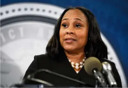  ?? JOHN BAZEMORE/AP ?? Fulton County District Attorney Fani Willis has been inundated with threats.
