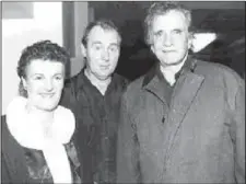  ??  ?? Joe and Helena McElligott with Johnny Cash during his visit to Tralee in 1993