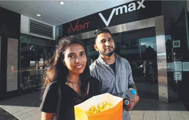  ?? Picture: STEWART MCLEAN ?? FINAL CURTAIN: Bollywood fans Celine Rasaili and Vinie Lal of Mooroobool are saddened by the imminent closure of the Grafton St Event cinemas.