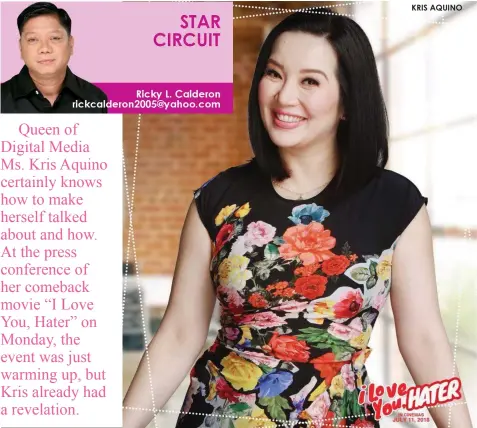  ??  ?? KRIS AQUINO