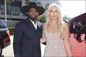  ?? RICHARD SHOTWELL — THE ASSOCIATED PRESS ?? Lindsey Vonn and her boyfriend P.K. Subban at the Espy awards July 10 in Los Angeles.