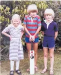  ?? ?? Broadcaste­r Corin Dann (right) in 1982 with brother Liam and sister Amy.