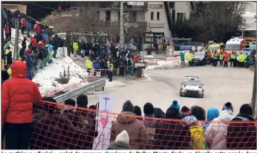  ?? (Photo Jo Lillini/ACM) ?? Le mythique « Turini », point de passage classique du Rallye Monte-Carlo, se dévoile cette année dans l’une de ses nombreuses variantes avec un nouveau départ devant la mairie de La Bollène-Vésubie.