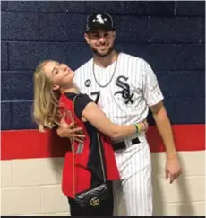  ?? INSTAGRAM ?? Sox pitcher Lucas Giolito and his wife, Ariana