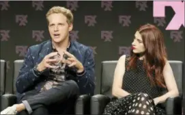  ?? PHOTO BY WILLY SANJUAN — INVISION — AP ?? Chris Greere, left, and Aya Cash participat­e in the “You’re The Worst” panel during the FX Television Critics Associatio­n Summer Press Tour at The Beverly Hilton hotel on Friday in Beverly Hills