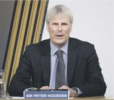  ??  ?? 0 Sir Peter Housden was pressed to reveal what he knew by the committee and then by letter.