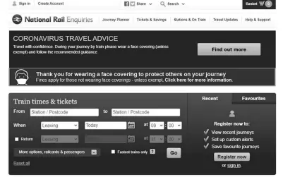  ?? Photograph: NRE/PA ?? Users complained they could no longer use the National Rail website and others.