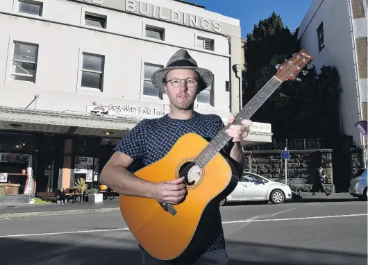  ?? PHOTO: GREGOR RICHARDSON ?? Unplugged . . . Dunedin music venues operate under a climate of fear about possible noise complaints, Michael Morris, of Dog With Two Tails, says.