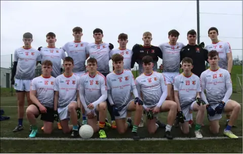  ?? ?? The Pres Bray side who lost out to Colaiste Chraobh Abhann in Bray Emmets GAA Club on Tuesday.