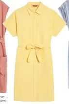  ??  ?? Shirt DRESS in Light Yellow, $34, joefresh.com.