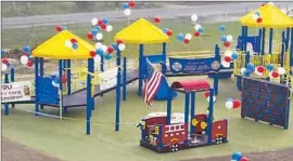  ?? Firef ighters’ Mutual Benevolent Assn. ?? A PLAYGROUND built at a Mississipp­i school by New Jersey firefighte­rs after Hurricane Katrina. They now plan 26 to honor Sandy Hook shooting victims.