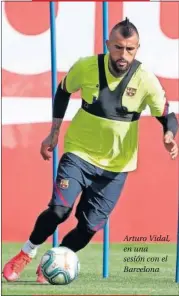  ??  ?? Arturo Vidal, en una sesión con el Barcelona