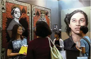  ?? — Photos: DARRAN TAN/The Star ?? Malaysia’s G13 gallery booth, featuring homegrown contempora­ry artists, is a yearly fixture at Art Expo Malaysia.