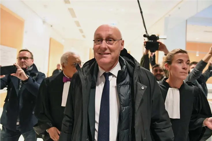 ?? Photo:Rugby World. ?? French rugby chief and World Rugby vice-chairman Bernard Laporte on his way into court on December 13, 2022. He has stood down from both positions after the court ruling.
