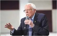  ?? PAUL SANCYA/AP ?? Democratic presidenti­al candidate Bernie Sanders is spending the weekend in Michigan, one of six states with primaries Tuesday.