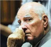  ??  ?? Bob Hewitt… jailed at age 76 for sexually assaulting young girls decades ago.