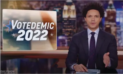  ?? Photograph: YouTube ?? Trevor Noah on the midterms: ‘Basically, Republican­s got the handjob version of winning. Yeah, it got the job done, but no one’s really happy about it.’