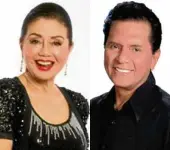  ??  ?? Call Ticketworl­d at 8919999 or Music Museum, 7216726. Carmen Soriano and Jun Polistico