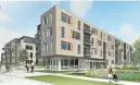  ?? ENGBERG ANDERSON ARCHITECTS ?? Constructi­on will begin in June on the upscale Element 84 apartment developmen­t near State Fair Park, in West Allis.