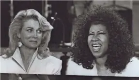  ?? CBS TELEVISION ?? Candice Bergen’s Murphy, left, wasn’t as much of a natural woman as guest Aretha Franklin on a 1991 episode of “Murphy Brown.”