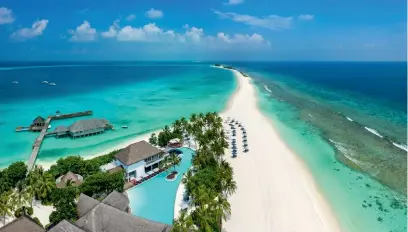  ??  ?? Seaside Finolhu Maldives offers 125 villas.